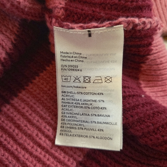 H&M Kids Harry Potter Hedwig Striped Cardigan Patch Sweater Button Front 6X/7 - Picture 6 of 7